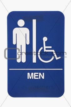 Men restroom sign.
