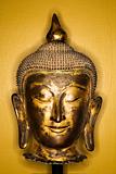 Bronze Buddha head.