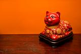 Chinese cat statue.