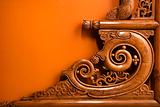 Ornate wooden carving.
