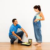 Couple preparing for baby.