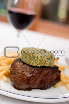 Steak and wine