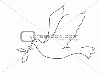 bird silhouette - peace symbol concept