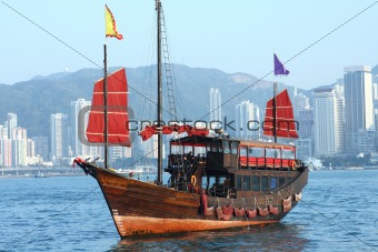 Hong Kong junk boat 
