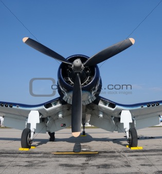 Old propeller airplane