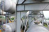 gas tanks in the industrial estate, suspension energy for transportation and household use 