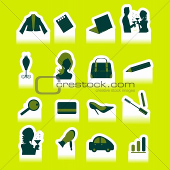 Woman in business - vector cutting sticker