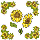 Sunflower Design Element Set