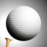 Golf Ball Launches Off Tee