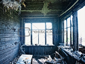 burned interior