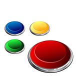 Illustration of set of multi-coloured buttons - vector
