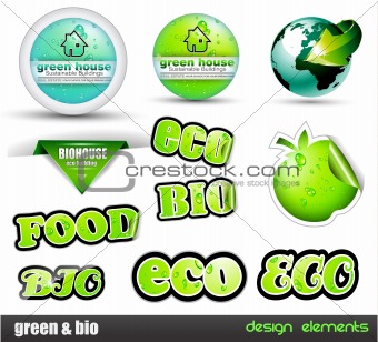 Eco & Green Bio set of stickers 