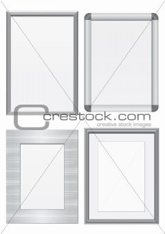 Vector illustration set of metal frames.