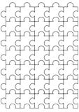Puzzle black and white pattern vector template design.