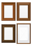 Vector illustration set of wooden frames.