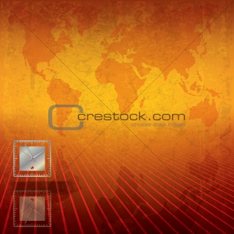 Abstract business background with clock