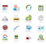 reservation and hotel icons