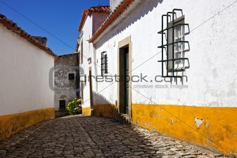 Cobbled street in Obidos