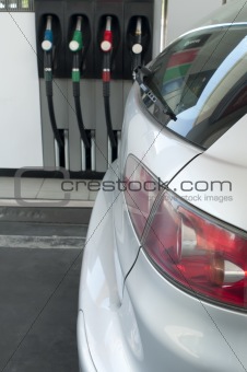 Car at a gas station