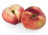 Two chinese flat peaches