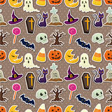 cartoon Halloween seamless pattern
