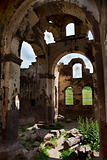 Inside the Old Red Church  Kizil Kilsie Turkey