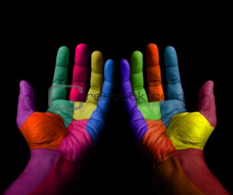 Image 4107871: Colorful Hands from Crestock Stock Photos