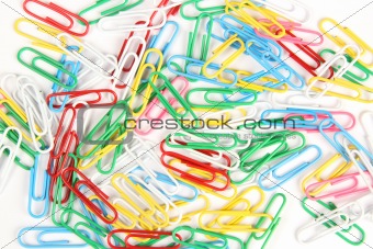 Colorful paperclip background