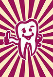 happy dent poster card Intact, healthy molar tooth 