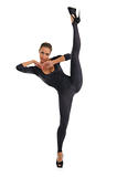 Young woman doing splits vertical