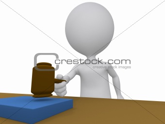 3d judge holding using his gavel