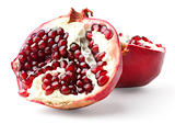 Two parts of pomegranate
