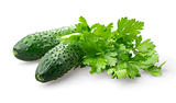 Two cucumber and parsley