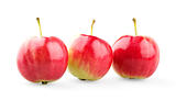 Three mini apples in row
