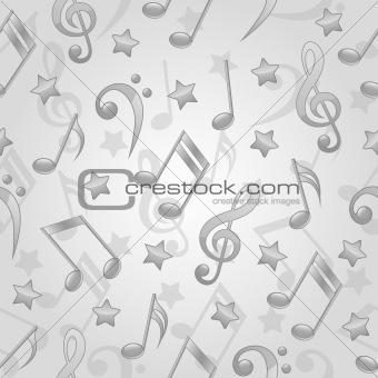 Seamless pattern with a musical notes. Vector illustration.