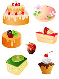 set of sweet dessert  icons