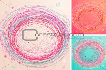 Abstract colorful hand drawn backgrounds