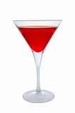 Red cocktail glass