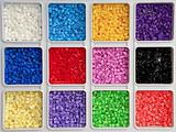 Toy pearls in many colors
