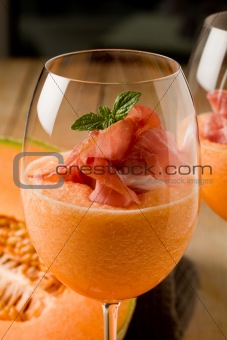 Ham and Melon Cocktail