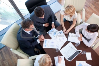 Business people at the negotiating table in the office
