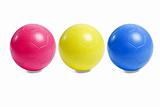 Colorful plastic soccer balls 