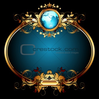 world with ornate frame