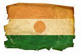 Nigerian Flag old, isolated on white background