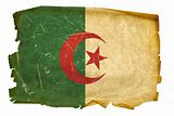 Algeria flag old, isolated on white background