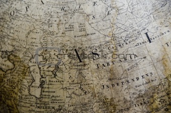 detail of a old map