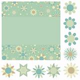 Pastel flower background and flowers