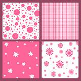 Pink seamless tiling texture collection