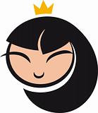 cartoon princess icon