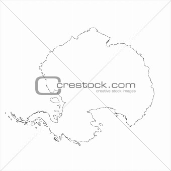 Blank Antarctica Map